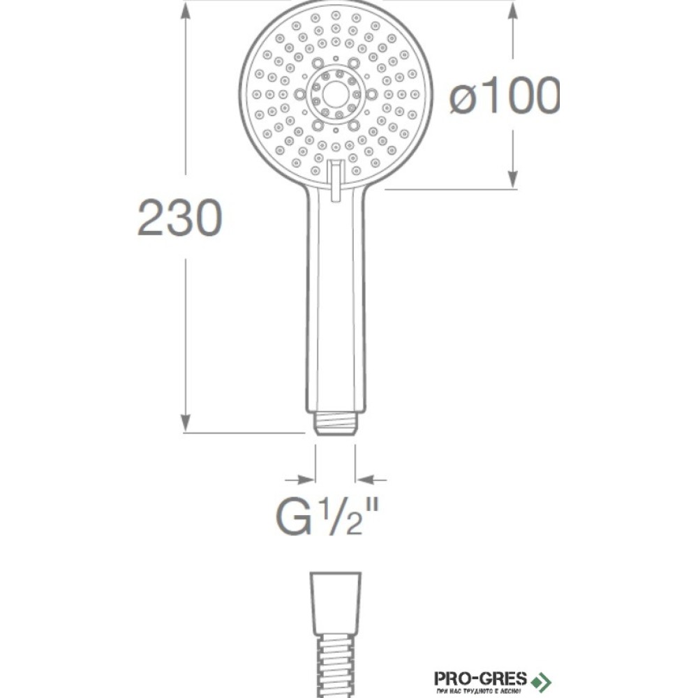 Душ слушалка Stella 100/3, Roca A5B1B03C00