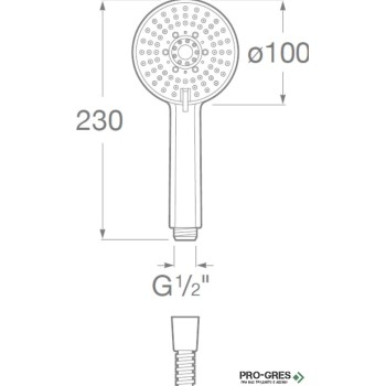 Душ слушалка Stella 100/3, Roca A5B1B03C00