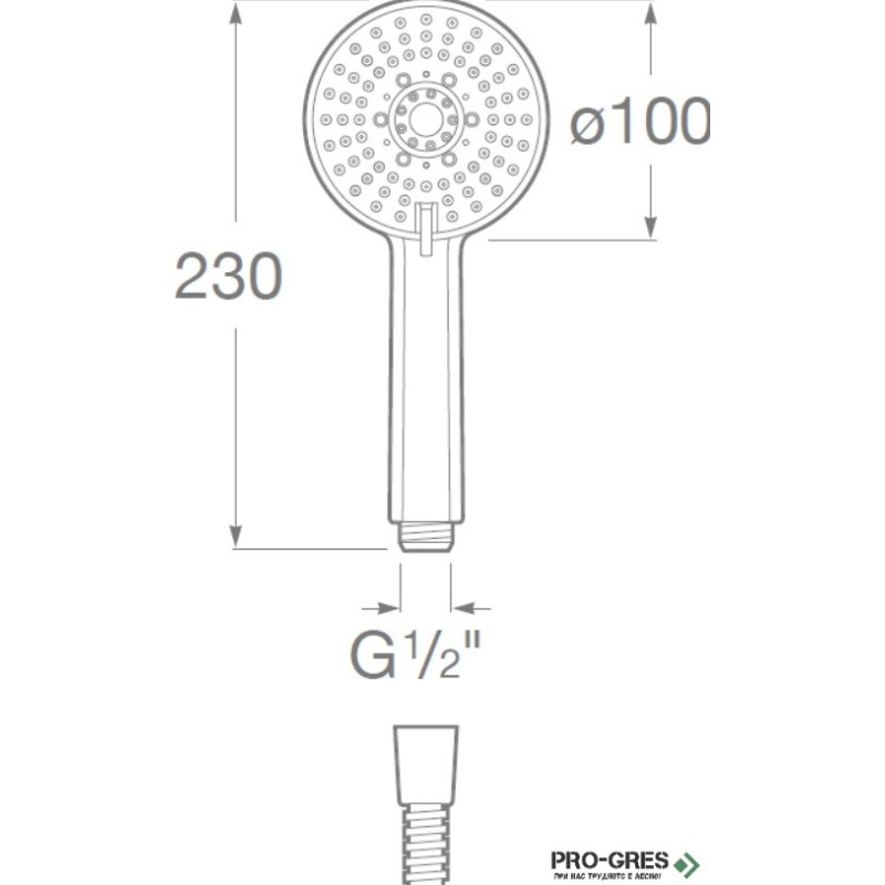 Душ слушалка Stella 100/3, Roca A5B1B03C00