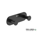 Двойна закачалка за кърпи Hotels 2.0 Round, черен мат Roca A817571C40