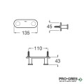 Двойна закачалка за кърпи Hotels 2.0 Round, черен мат Roca A817571C40