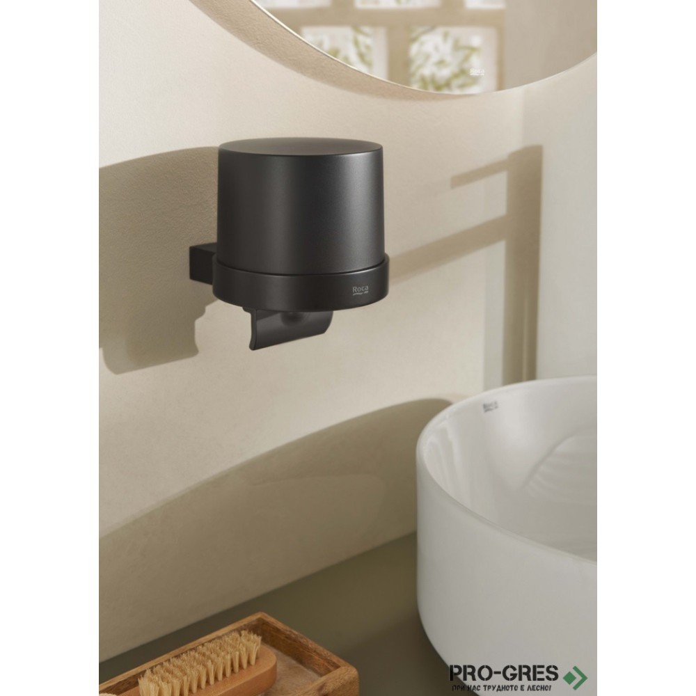 Дозатор за сапун Hotels 2.0 Round, черен мат Roca A817590C40