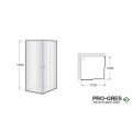 Плъзгаща се врата за душ кабина Victoria 2L2 100cm хром профил, Roca AM18810012
