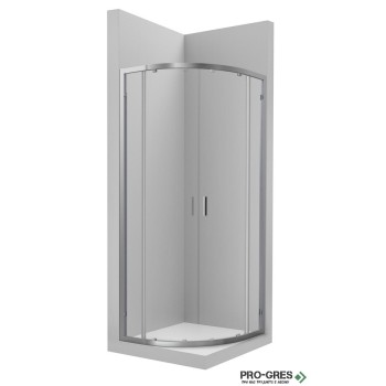 Душ кабина овална Victoria MR 80x80 хром профил, Roca AM19008012