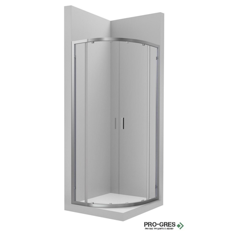 Душ кабина овална Victoria MR 80x80 хром профил, Roca AM19008012