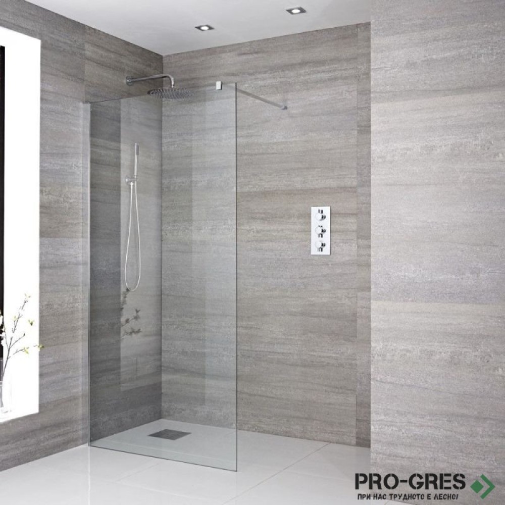 Стационарен параван District DF 6mm 90x200 хром профил, Roca AMB0109012