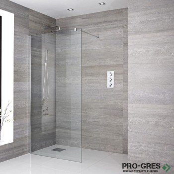 Стационарен параван District DF 6mm 90x200 хром профил, Roca AMB0109012
