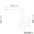 Смесител за кухня с висок чучур Bronze SCHOCK Laios Fix 517000