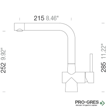 Смесител за кухня с висок чучур Magma SCHOCK Laios Fix 517000