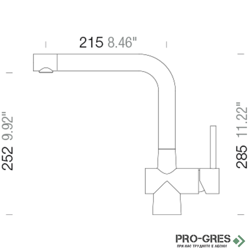 Смесител за кухня с висок чучур Magnolia SCHOCK Laios Fix 517000