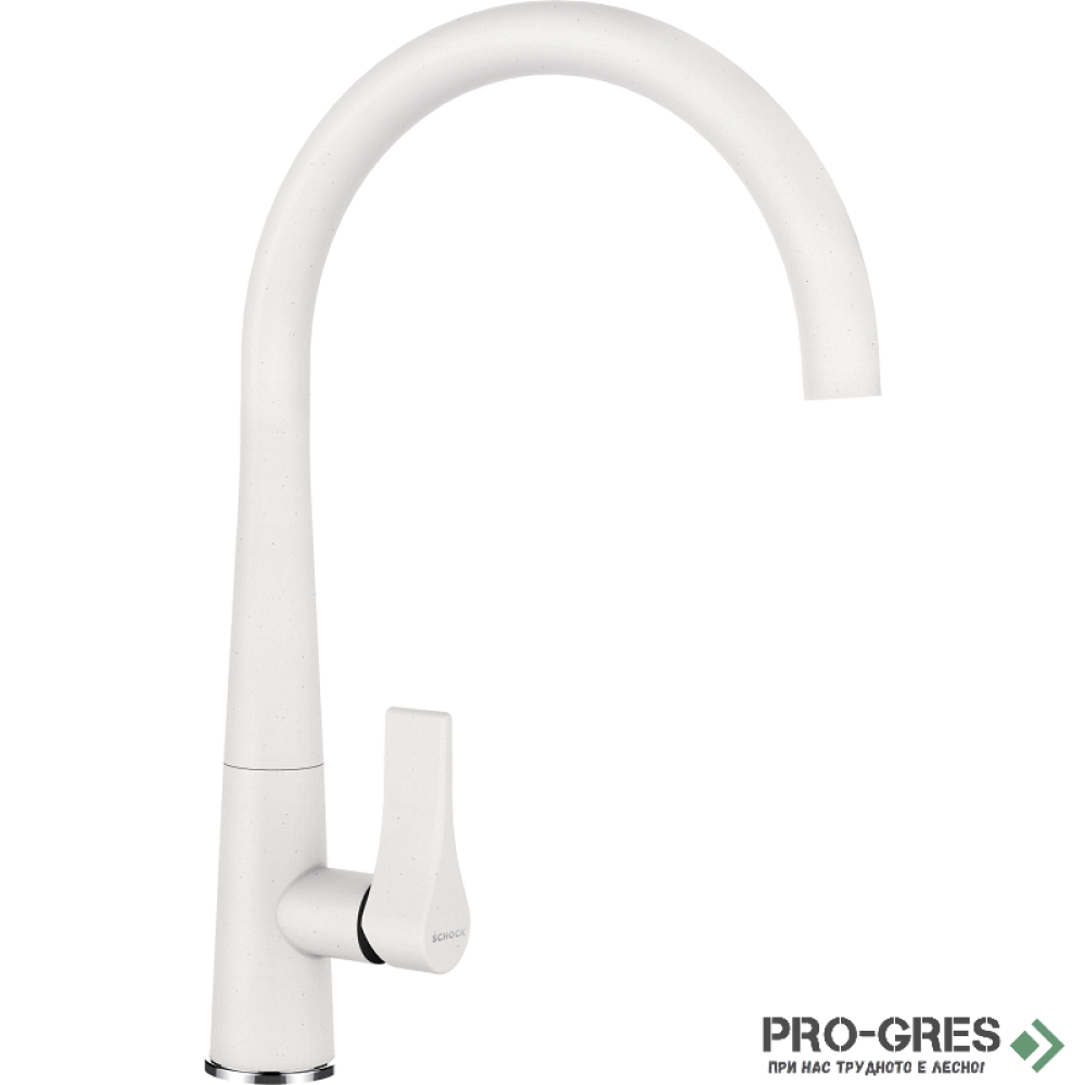 Смесител за кухня с висок чучур, Polaris/White SCHOCK GOTA Fix 521000