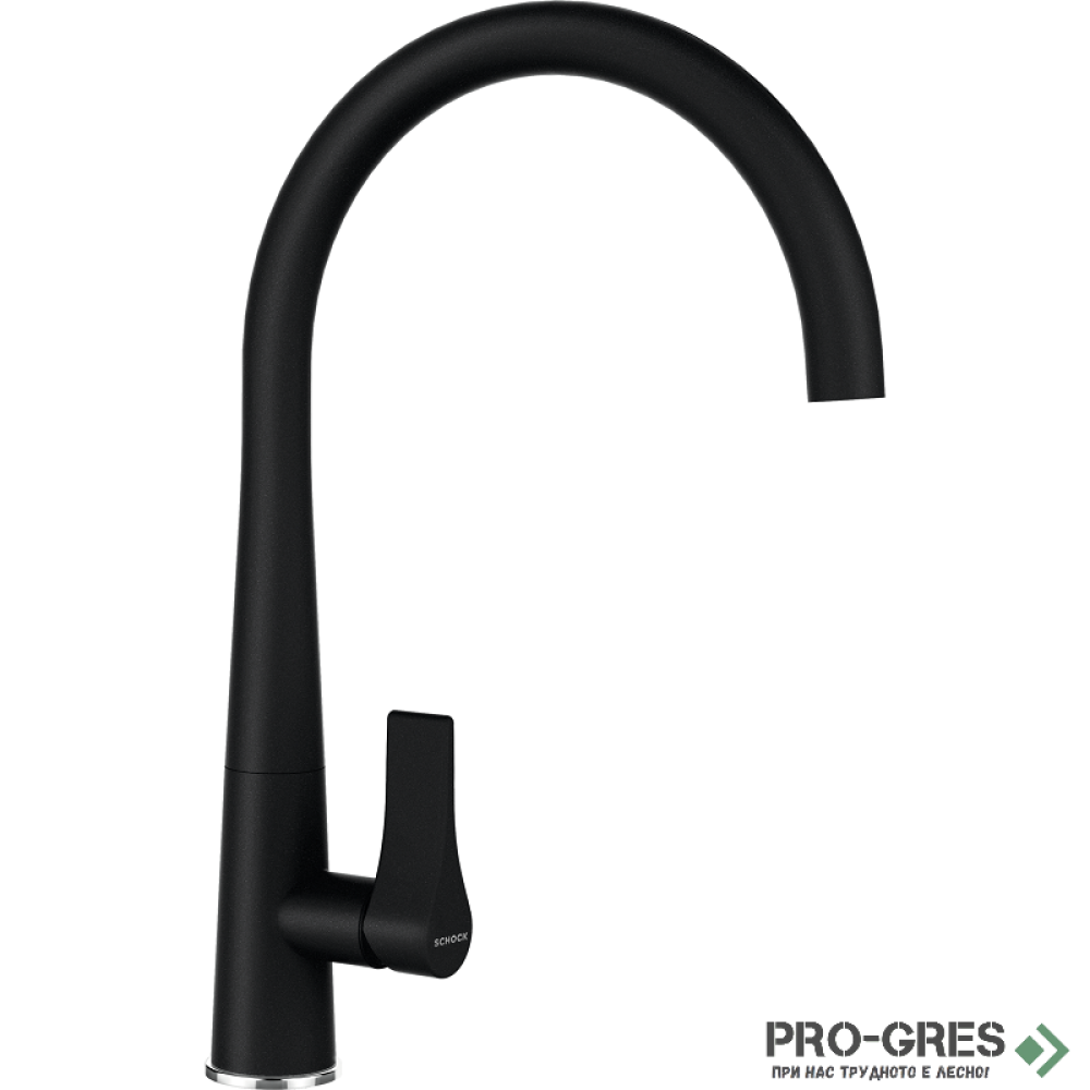 Смесител за кухня с висок чучур, Puro/Black SCHOCK GOTA Fix 521000