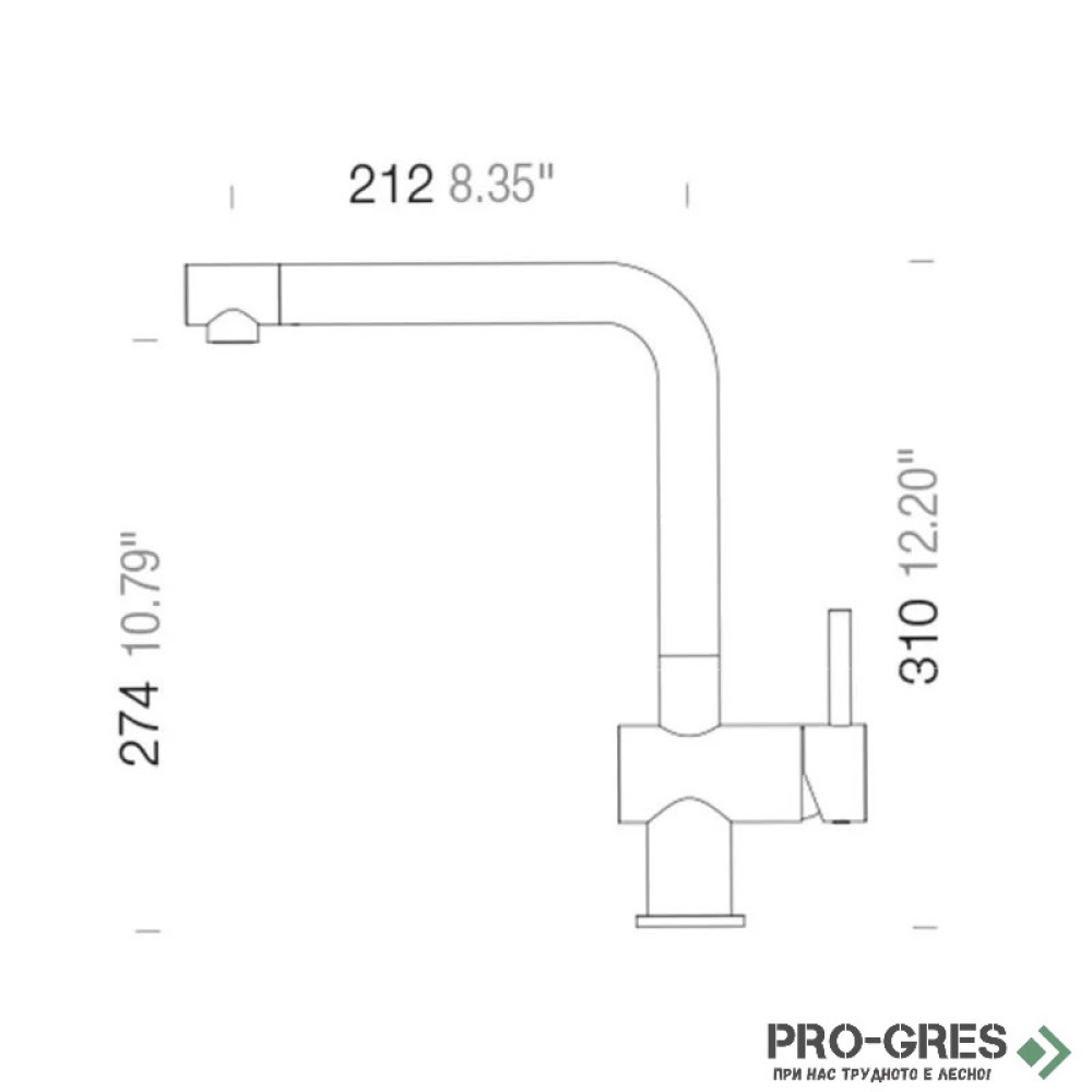 Смесител за кухня с висок чучур, Croma SCHOCK NAPOS fix 539000