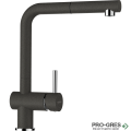 Смесител за кухня с висок чучур Asphalt SCHOCK Epos Pull-out, 540120