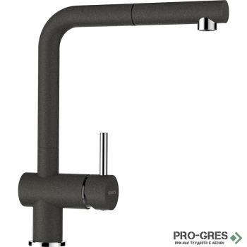 Смесител за кухня с висок чучур Asphalt SCHOCK Epos Pull-out, 540120