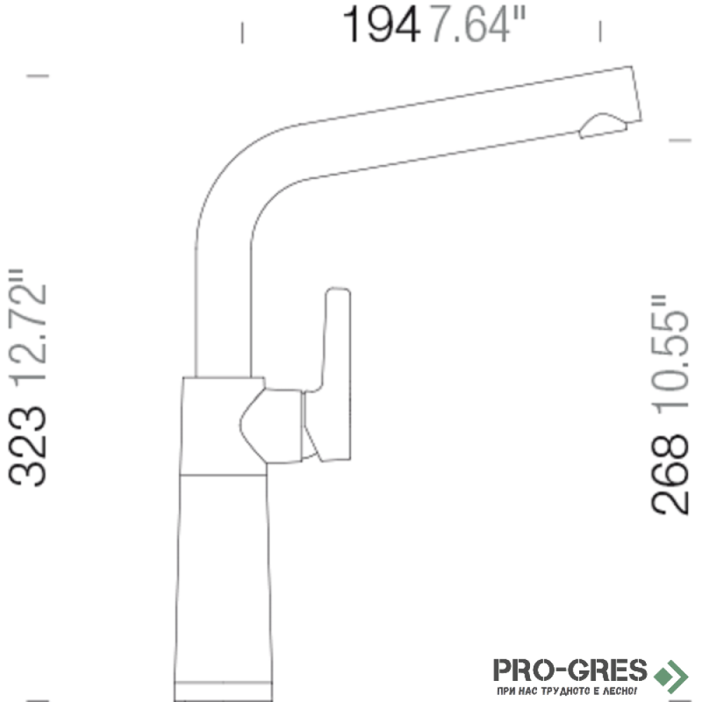 Смесител за кухня с висок чучур Onyx SCHOCK SC 540 Fix 557000