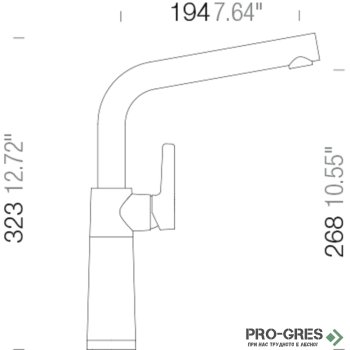 Смесител за кухня с висок чучур Onyx SCHOCK SC 540 Fix 557000