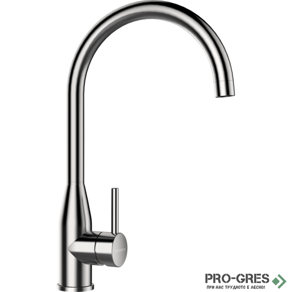 Смесител за кухня с висок чучур Inox SCHOCK Kavus Fix 559000