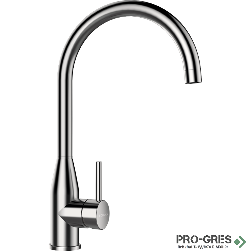 Смесител за кухня с висок чучур Inox SCHOCK Kavus Fix 559000