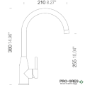 Смесител за кухня с висок чучур Inox SCHOCK Kavus Fix 559000