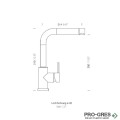Смесител за кухня с висок чучур CRISTADUR SCHOCK SC300 PULL-OUT, 597121