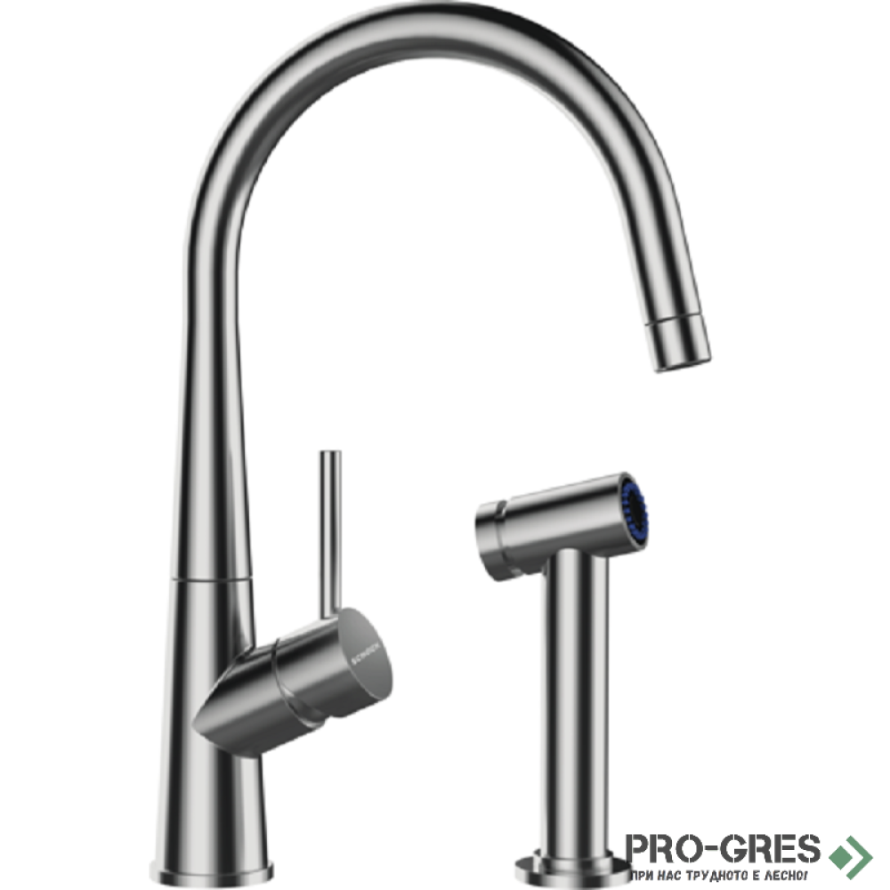 Смесител за кухня с висок чучур, инокс SCHOCK Conos Pro 528006EDM