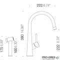Смесител за кухня с висок чучур, инокс SCHOCK Conos Pro 528006EDM
