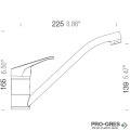Смесител за кухня с нисък чучур, Beton SCHOCK Cosmo Fix 525001