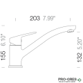 Смесител за кухня с нисък чучур, Onyx SCHOCK Daja Fix 522000