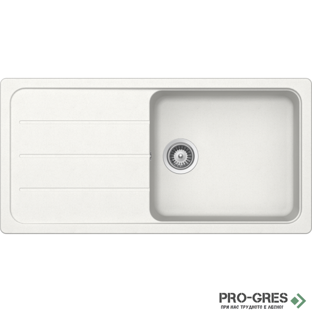 Комплект мивка за кухня, смесител за кухня и дъска SCHOCK FORMHAUS D100L / SCHOCK Epos Fix 540000 Alpina