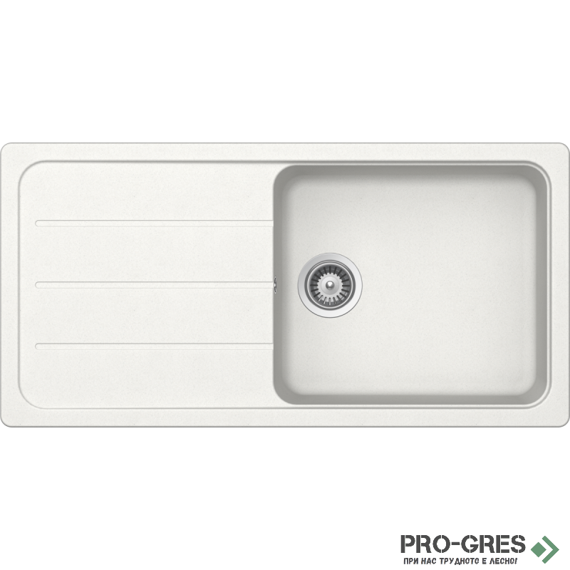 Комплект мивка за кухня, смесител за кухня и дъска SCHOCK FORMHAUS D100L / SCHOCK Epos Fix 540000 Alpina