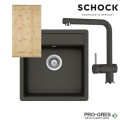 Комплект мивка за кухня, смесител за кухня и дъска SCHOCK NEMO N100S / SCHOCK Epos Fix 540000 Asphalt