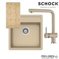 Комплект мивка за кухня, смесител за кухня и дъска SCHOCK NEMO N100S / SCHOCK Epos Fix 540000 Moonstone