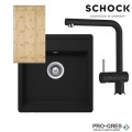 Комплект мивка за кухня, смесител за кухня и дъска SCHOCK NEMO N100S / SCHOCK Epos Fix 540000 Onyx