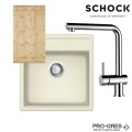 Комплект мивка за кухня, смесител за кухня и дъска SCHOCK NEMO N100S / SCHOCK Epos Fix 540000 Vanilla