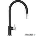 Смесител за кухня с висок чучур Black SCHOCK HEKATE pull-out