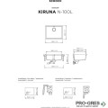Мивка за кухня 75,6х45,6см за вграждане под плот SCHOCK KIRUNA N100XL