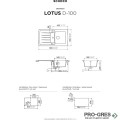 Мивка за кухня 88х50см за вграждане върху плот SCHOCK LOTUS D100