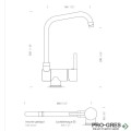 Смесител за кухня с висок чучур, хром, SCHOCK MAIA 527000CHR