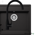 Мивка за кухня 57х51см със смесител за кухня, черен мат Nero Schock Nemo N100 / Kavus Fix Puro