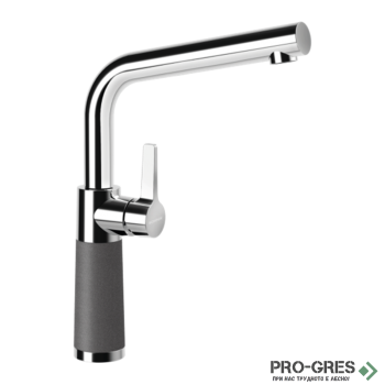 Смесител за кухня с висок въртящ се чучур, тъмносив, Stone SCHOCK SC540FIX