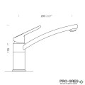 Смесител за кухня с нисък чучур, Бял, CRISTADUR SCHOCK SC90