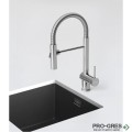 Смесител за кухня с висок гъвкав чучур, инокс, SCHOCK SINA 515000EDM