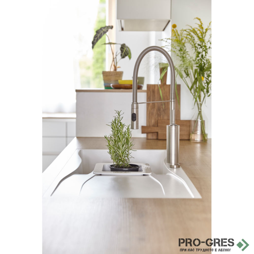 Мивка за кухня 100х50 см, за вграждане върху плот SCHOCK WATERFALL D150