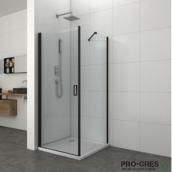 Душ кабина, правоъгълна,"ELITE BLACK", черно Sanotechnik T80B+F80B2