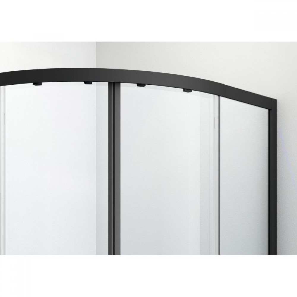 Душ кабина овална черен мат 80х80/90х90 см ELITE BLACK