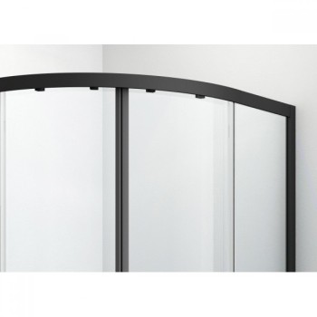 Душ кабина овална черен мат 80х80/90х90 см ELITE BLACK,