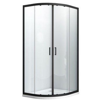 Душ кабина овална черен мат 80х80/90х90 см ELITE BLACK,
