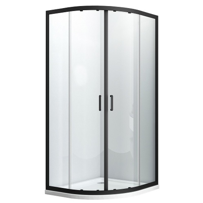 Душ кабина овална черен мат 80х80/90х90 см ELITE BLACK