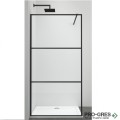 Стационарен параван за баня ALU NEW BLACK, Sanotechnik AC100B